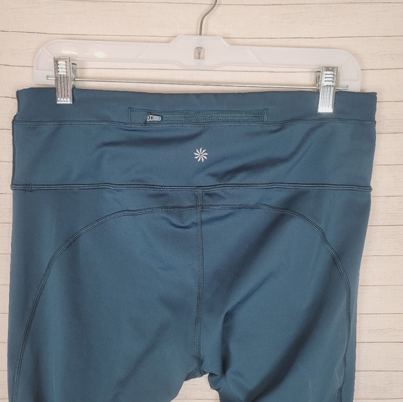 ATHLETA ACCELERATE CROP LEGGINGS IN TEAL GREEN, SZ XL - Picture 7 of 11